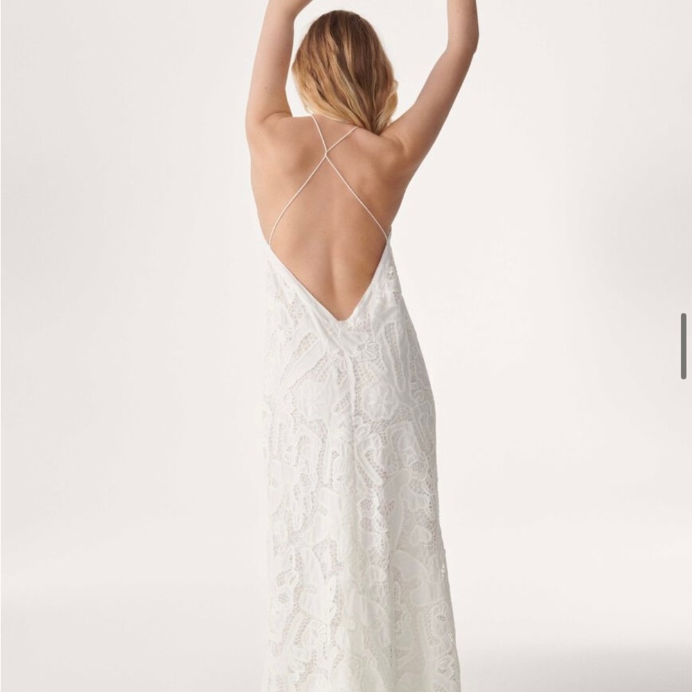 Ba&sh lana white eyelet maxi dress